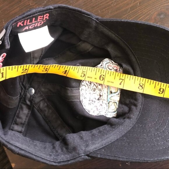 Killer Acid Strapback Hat Flip Your Lid Graphic Embroidery Adjustable Black OS - Picture 8 of 8